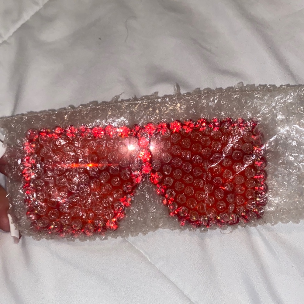 Red sparkle sunglasses
